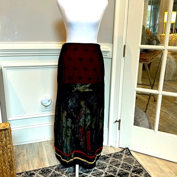 Vintage Sue Wong Three Graces Maxi Skirt Size Small